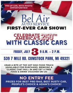 Bel Air Auto Service 1st Annual Car Show on July 3!
